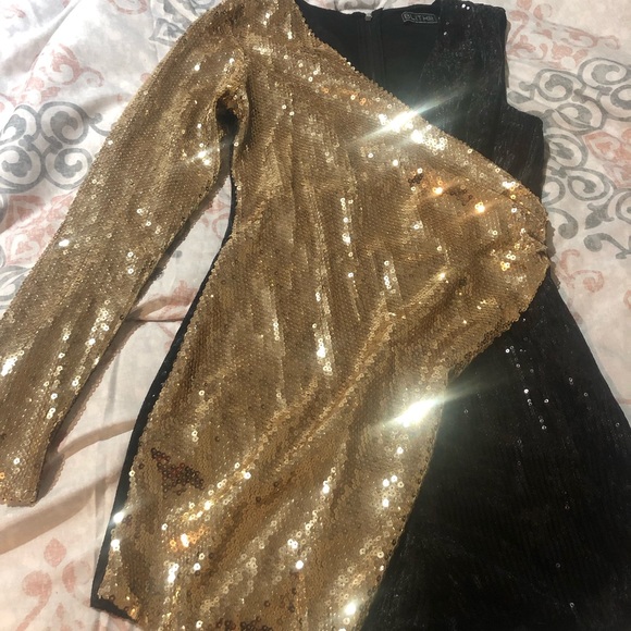Black and gold sequin romper - Picture 4 of 5